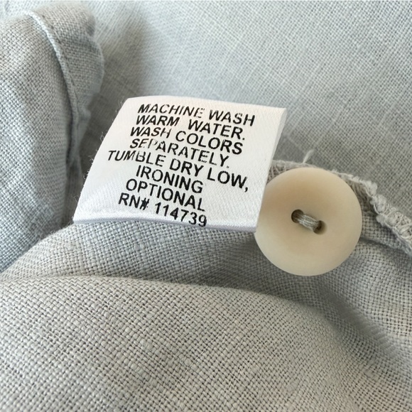 FLAX • Linen Button-Front Top - Picture 9 of 10